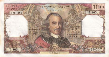 France 100 Francs - Corneille - 03-06-1976 - Série T.965