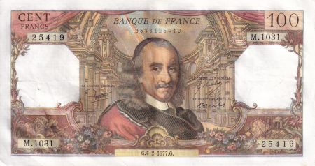 France 100 Francs - Corneille - 04-02-1977 - Série M.1031 - TTB+ - F.65.56