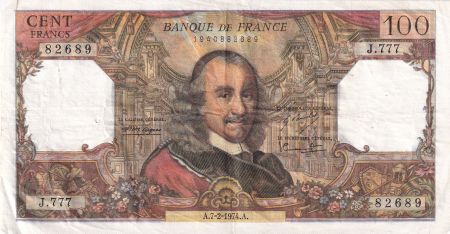 France 100 Francs - Corneille - 07-02-1974 - Série J.777