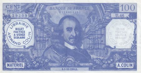 France 100 Francs - Corneille - Billet scolaire - 1964