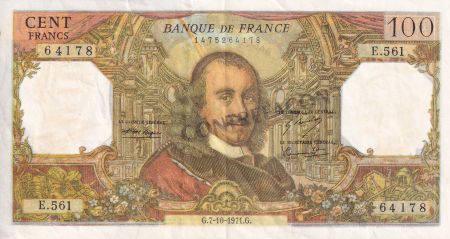 France 100 Francs - Corneille - Contrefaçon - 07-10-1971 - Série E.561 - F.65.x