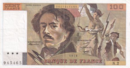 France 100 Francs - Delacroix - 1978 - Série N.2 - F.68.02