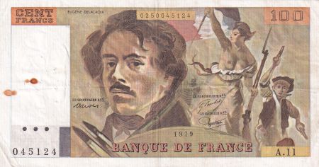 France 100 Francs - Delacroix - 1979 - Série A.11