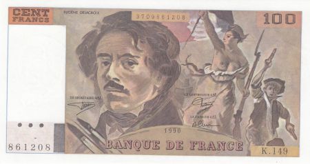 France 100 Francs - Delacroix - 1990 - Série K.149