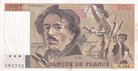 France 100 Francs - Delacroix - 1991 - Série V.184