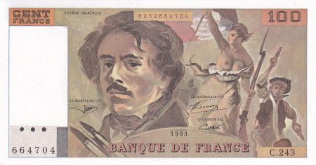 France 100 Francs - Delacroix - 1993 - Série C.243 - F.69BIS.08