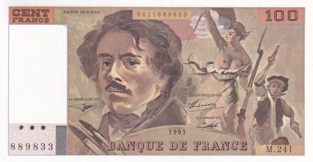 France 100 Francs - Delacroix - 1993 - Série M.241 - F.69BIS.08
