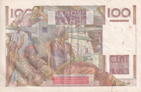 France 100 Francs - Jeune Paysan - Filigrane inversé - 06-08-1953 - Série Q.554 - F.28Bis.02
