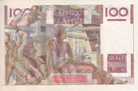 France 100 Francs - Jeune Paysan - Filigrane inversée - 04-03-1954 - Série X.588 - F.28bis.05