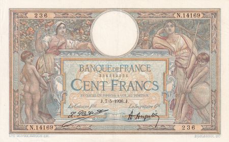 France 100 Francs - Luc Olivier Merson - 07-05-1926 - Série N.14169