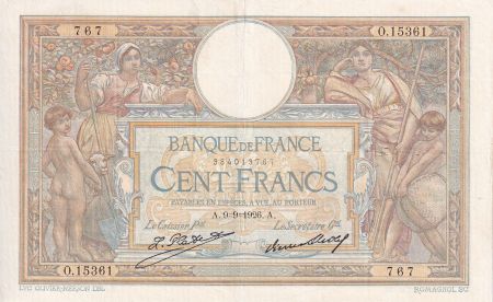 France 100 Francs - Luc Olivier Merson - 09-09-1926 - Série O.15361 - F.24.05