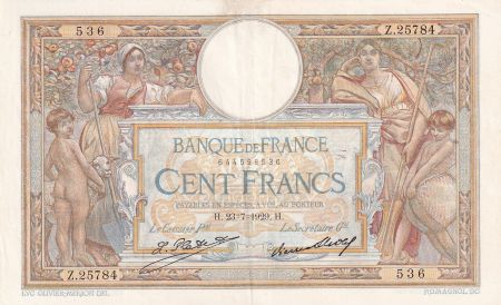 France 100 Francs - Luc Olivier Merson - 23-07-1929 - Série Z.25784 - F.24.08