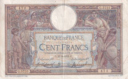 France 100 Francs - Luc Olivier Merson - 27-03-1919 - Série G.5731 - F.23.11