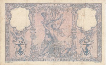 France 100 Francs - Rose et Bleu - 22-02-1901 - Série T.3166