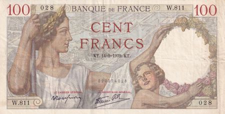 France 100 Francs - Sully - 14-09-1939 - Série W.811 - F.26.06