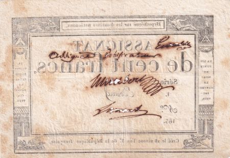 France 100 Francs 18 Nivose An III - 7.1.1795 - Vérificateur