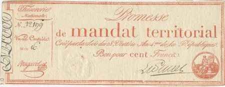 France 100 Francs 28 Ventose An IV (18.3.1796) - Signatures et séries variées