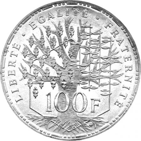 France 100 Francs Argent France Panthéon 1982