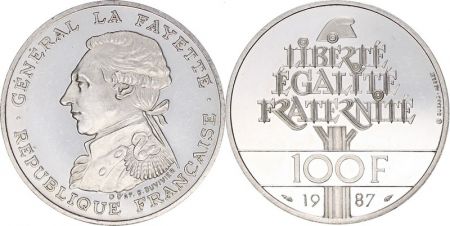 France 100 Francs Argent Général La Fayette - 1987