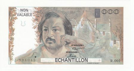 France 100 Francs Balzac - Echantillon - 1980 Série R.001