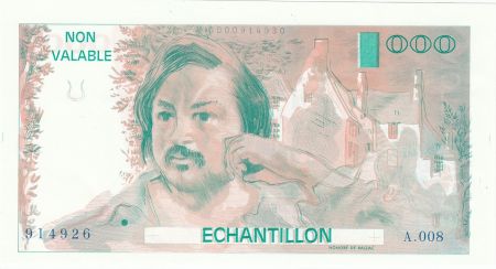 France 100 Francs Balzac 1980 - Série A.008 - Echantillon