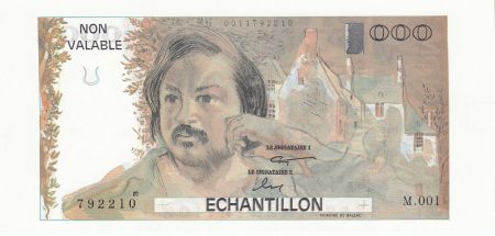 France 100 Francs Balzac 1980 - Série M.001 - Echantillon
