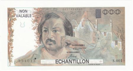 France 100 Francs Balzac 1980 - Série S.001 - Echantillon