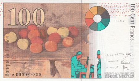 France 100 Francs Cézanne - 1997 - Petit n° A.000039398