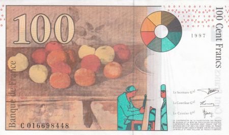 France 100 Francs Cezanne - 1997 - Série C- 016