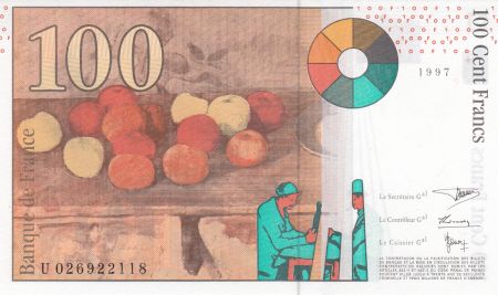 France 100 Francs Cezanne - 1997 - Série U. 026