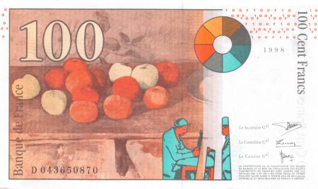 France 100 Francs Cezanne - 1998 Série D.043 - SPL