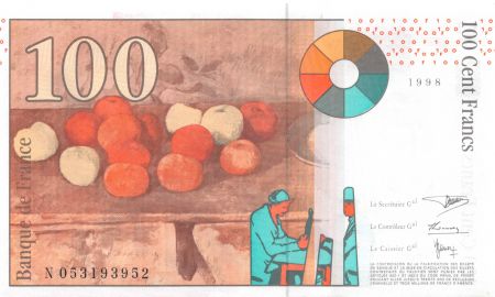 France 100 Francs Cezanne - 1998 Série N.053 - SUP+