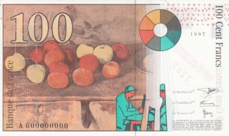 France 100 Francs Cézanne - Spécimen n° 2207 - 1997