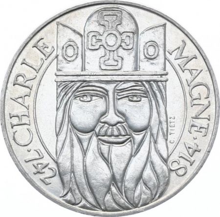 France 100 Francs Charlemagne - 1990 Argent