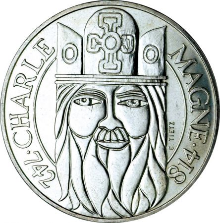 France 100 Francs Commémo. Charlemagne FRANCE 1990 (SUP)
