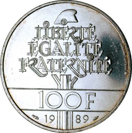 France 100 Francs Commémo. Charlemagne FRANCE 1990 (SUP)