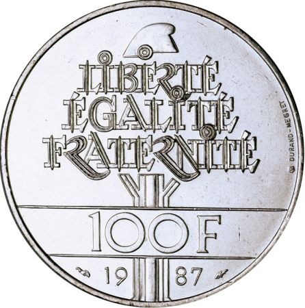 France 100 Francs Commémo. La Fayette FRANCE 1987 (SUP)