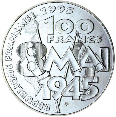 France 100 Francs Commémo. La Paix (8 mai 1945) FRANCE 1995 (SUP)