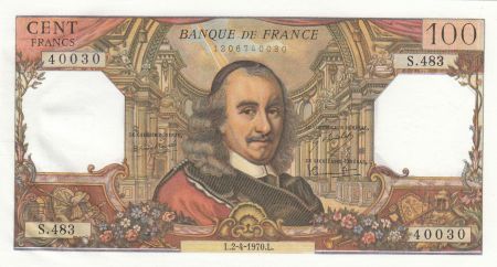 France 100 Francs Corneille - 02-04-1970 - Série S.483