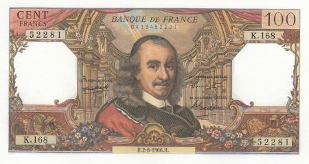 France 100 Francs Corneille - 02-06-1966 - Série K.168