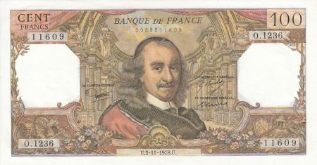 France 100 Francs Corneille - 02-11-1978 Série O.1236