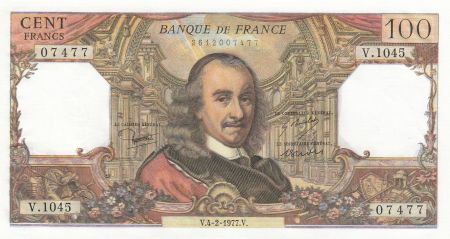 France 100 Francs Corneille - 04-02-1977 - Série V.1045