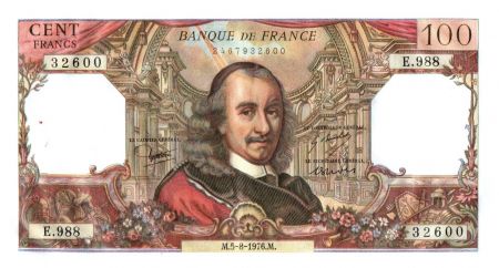 France 100 Francs Corneille - 05-08-1976 - Série E.988