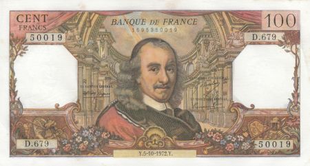 France 100 Francs Corneille - 05-10-1972 - Série D.679