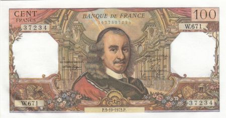 France 100 Francs Corneille - 05-10-1972 - Série W.671