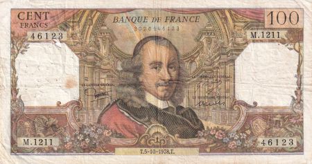 France 100 Francs Corneille - 05.10.1978 - Série M.1211