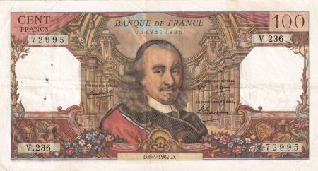 France 100 Francs Corneille - 06-04-1967 - Série V.236