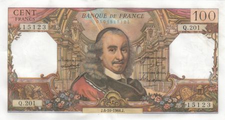France 100 Francs Corneille - 06-10-1966 Série Q.201