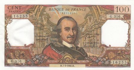 France 100 Francs Corneille - 07-03-1968 - Série G.316
