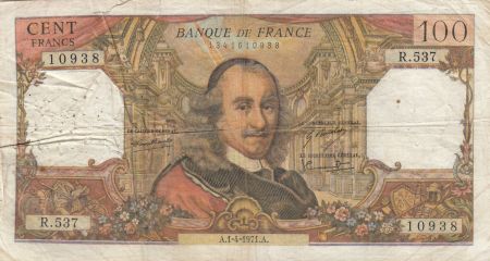 France 100 Francs Corneille 01-04-1971 - Série R.537